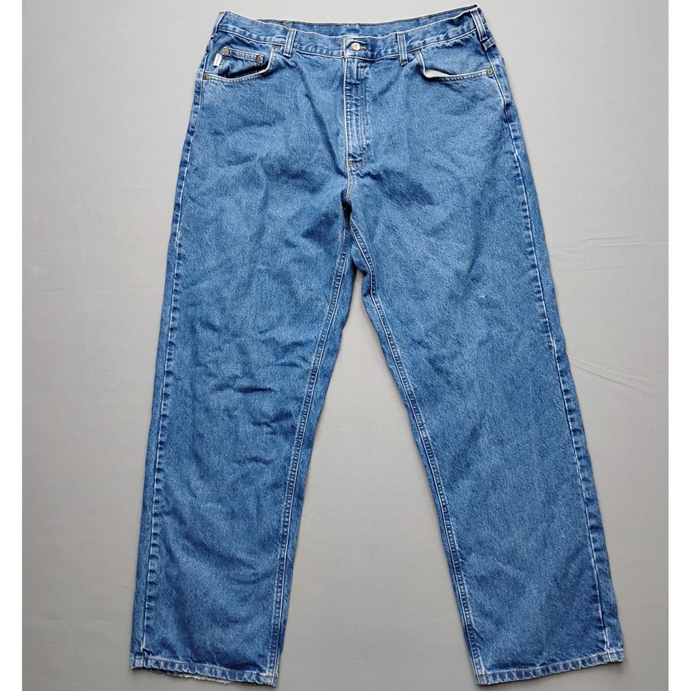 Carhartt Mens B167 DST Loose Fit Blue Denim Jeans 42x34